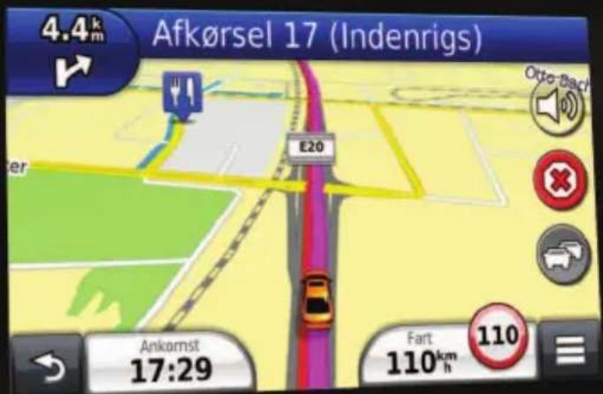 4.4km Afkørsel 17 (Indenrigs) E20 Ankørnst 17:29 Fart 110km h Otto-Bach
