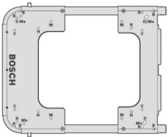 BOSCH GTA 60 W Professional - Elektroinstrumenta stiprināšana uz montāžas plāksnes (skatīt attēlu G) - 1
