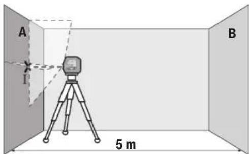 BOSCH GCL 2-50 G Professional - Kontrola výšky vodorovné čáry - 1