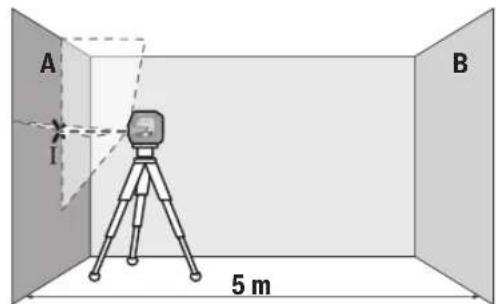 BOSCH GLL 2-15 G Professional - Comprobación de la exactitud de la altura de la línea horizontal - 1