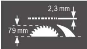 2,3 mm 79 mm