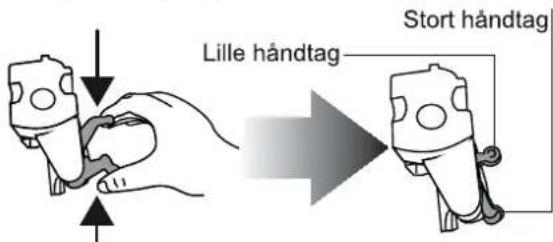 Lille håndtag Stort håndtag