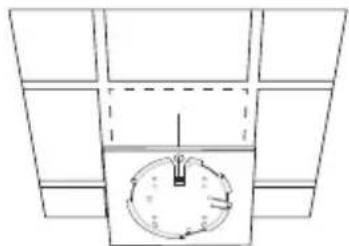 Simple line drawing of a clock inside a rectangular frame (no text or symbols)