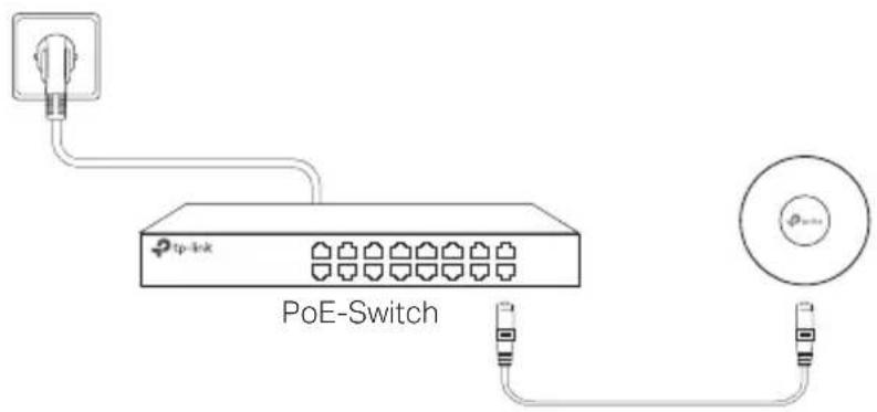 TP-LINK EAP620 HD - Via PoE-switch - 1