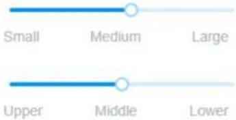 Small Medium Large Upper Middle Lower