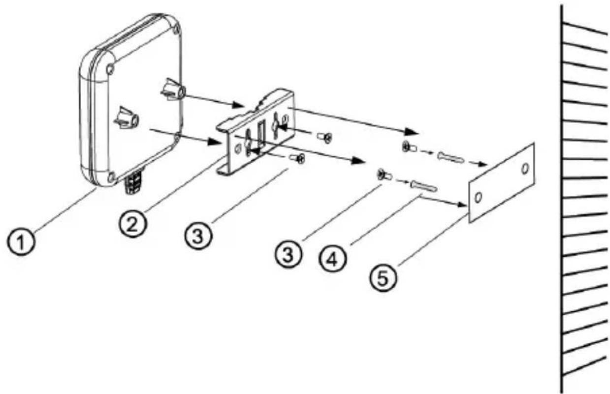 Technical diagram showing a mechanical assembly with numbered components and directional arrows indicating motion or flow.