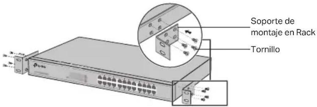 Soporte de montaje en Rack Tornillo