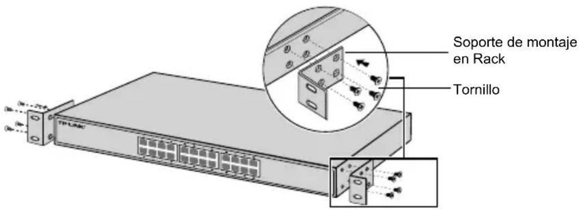 Soporte de montaje en Rack Tornillo