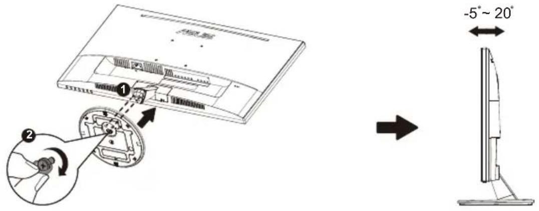 ASUS VP249HE - Sådan samles skærmen: - 1
