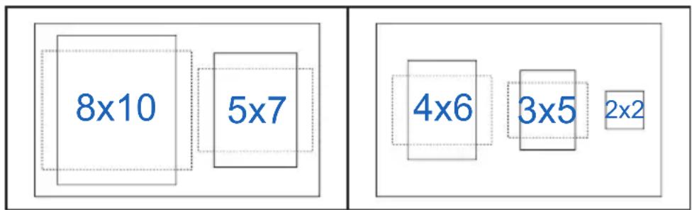 8x10 5x7 4x6 3x5 2x2