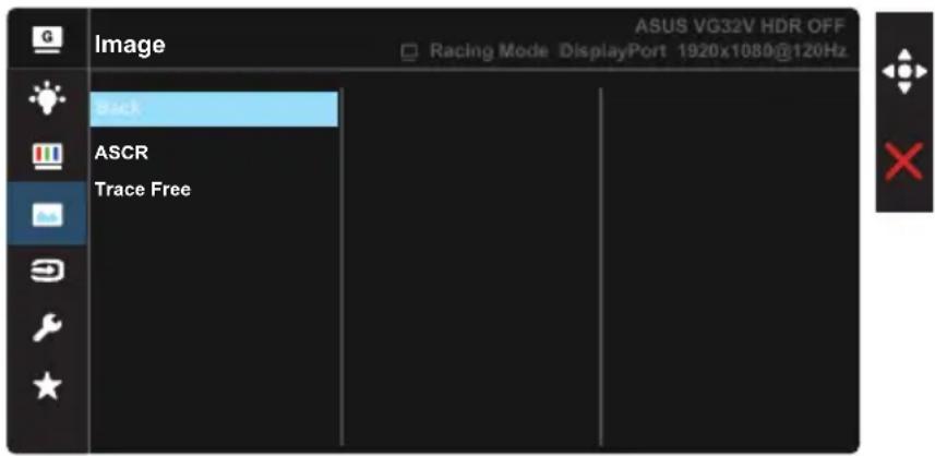 ASUS VG32V HDR OFF Racing Mode DisplayPort 1920x1080@120Hz Back ASCR Trace Free