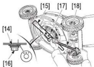 Honda HRH 536 HX - POSE DE L'ORGANE DE COUPE - 1