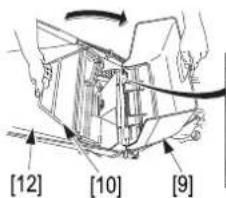 Honda HRH 536 HX - Dépose du bac de ramassage : - 1