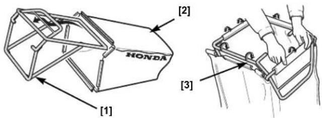 Honda HRX 537C HY - MONTAJE DEL SACO PARA CÉSPED - 1