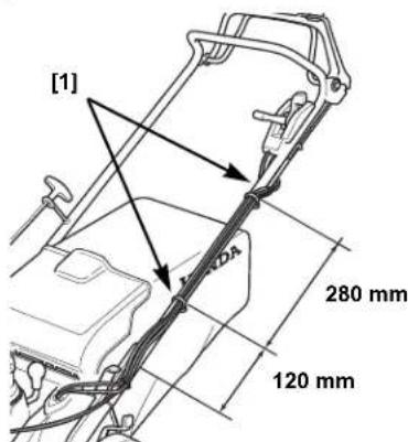 Honda HRX 537C HY - Ajuste del cable del embrague del avance - 1