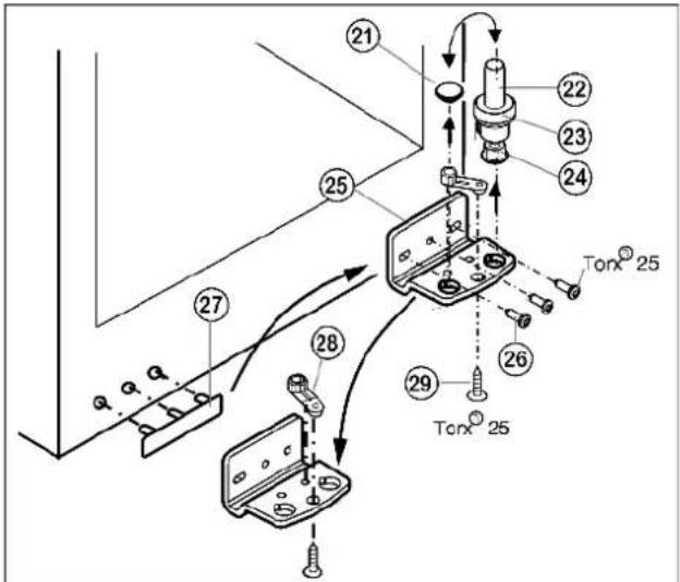 LIEBHERR SBSesf 7212 - Αλλαγή θέσης εξαρτημάτων έδρασης - 1