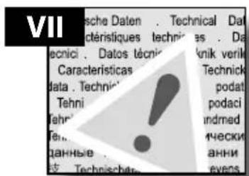 VII eutsche Daten . Technical Dat ctéristiques technices . Da technici . Datos tècnic Caracteristicas data . Technic Tehni Tekr. Tehn. dанныe . ab . Technische