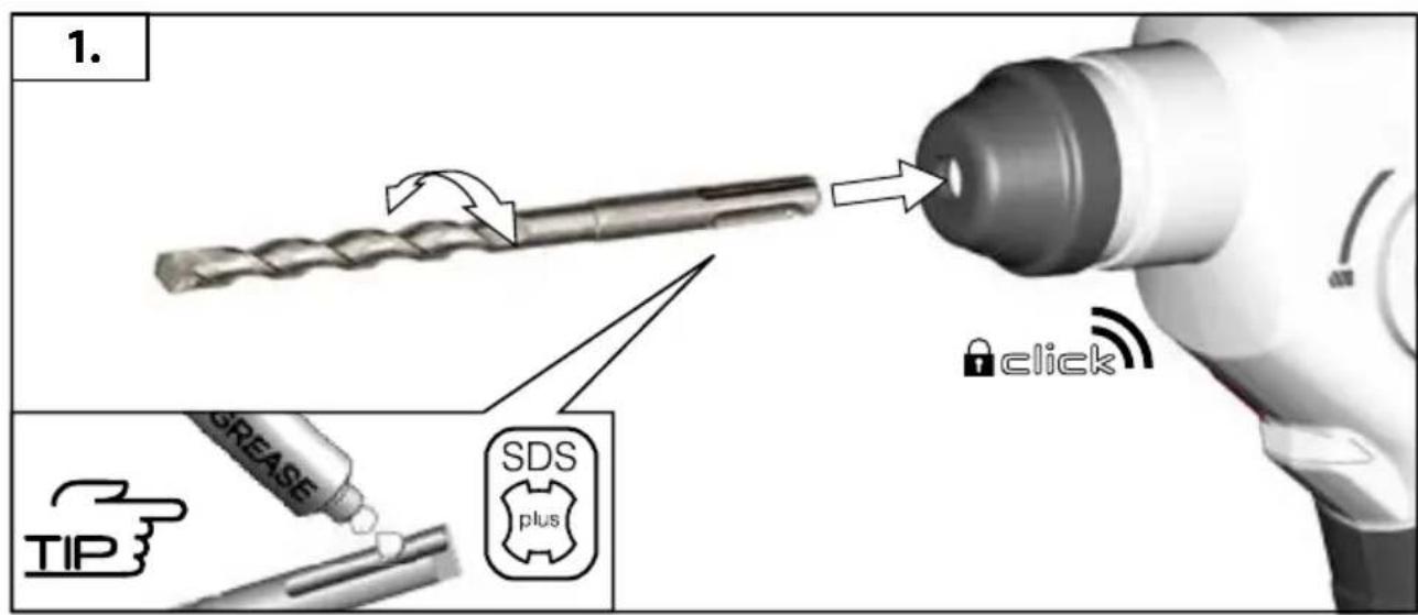 1. click grease SDS plus TIP
