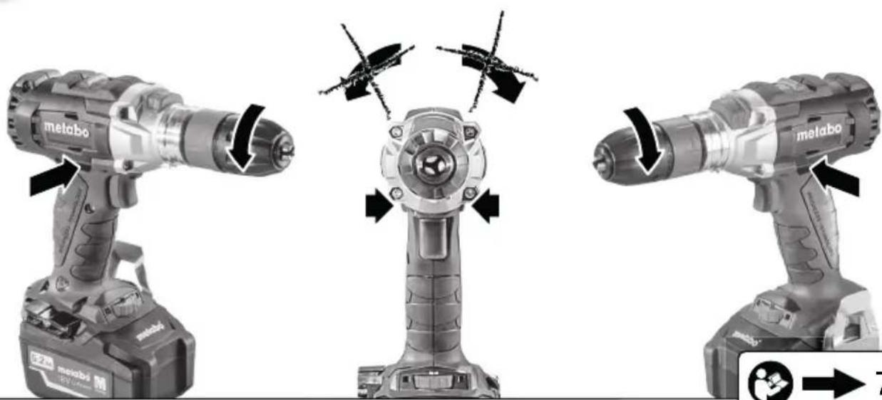 Three Mehabo electric drillers with propellers and directional arrows indicating motion (no text or symbols on the devices themselves)