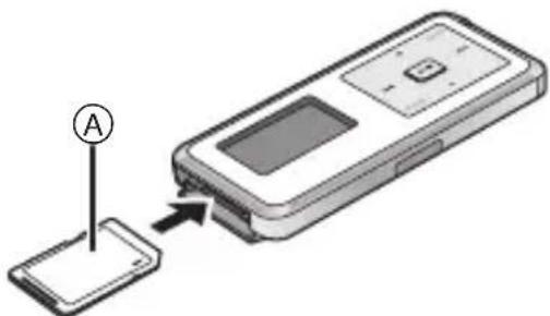 PANASONIC D-Snap SV-SD300 - De SD geheugenkaart invoeren en verwijderen - 2