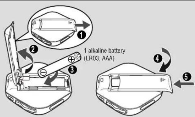 1 alkaline battery (LR03, AAA)