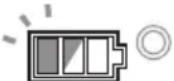 MAKITA DGA519Z - Indicação da capacidade restante da bateria - 4