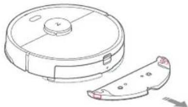 ROBOROCK S5 Max - Remove the mop cloth bracket - 1