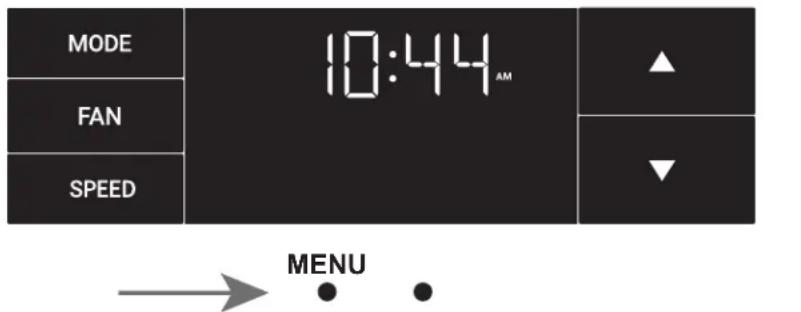 MODE FAN SPEED 10:44 AM ▲ ▼ MENU