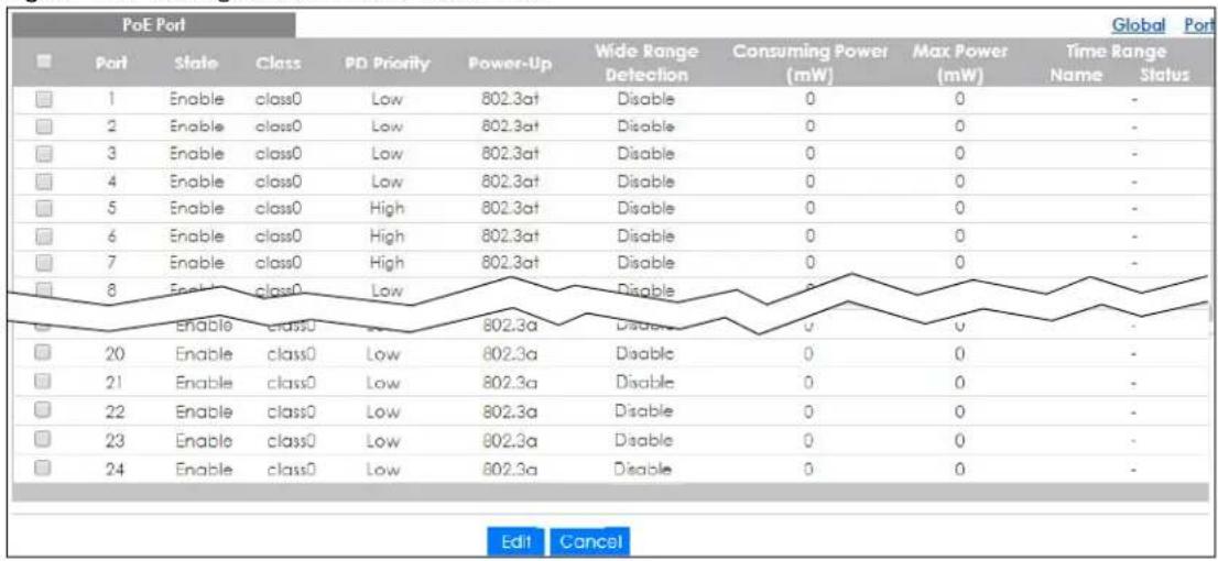 ZYXEL GS1900-24 - Port Settings - 1