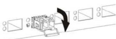 Diagram showing a machine operation with directional arrow indicating process flow, surrounded by geometric shapes.