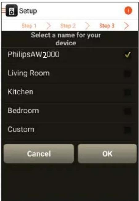 PHILIPS Fidelio AW2000 - Mulighed 2: Opsæt via en ikke-WPS Wi-Fi-router og Android-enhed - 7