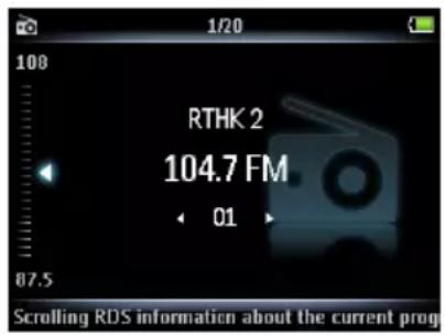 PHILIPS GoGear SA5295 - Gem en radiostation som forudindstillet kanal manuelt - 1