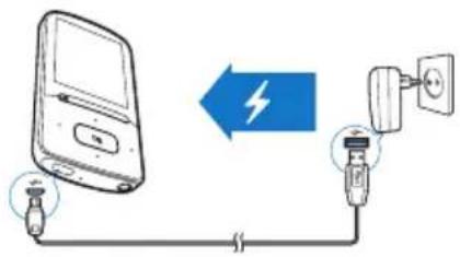 PHILIPS GoGear SA4VBE08RN - Oplad vha. en USB AC/DC-adapter - 1