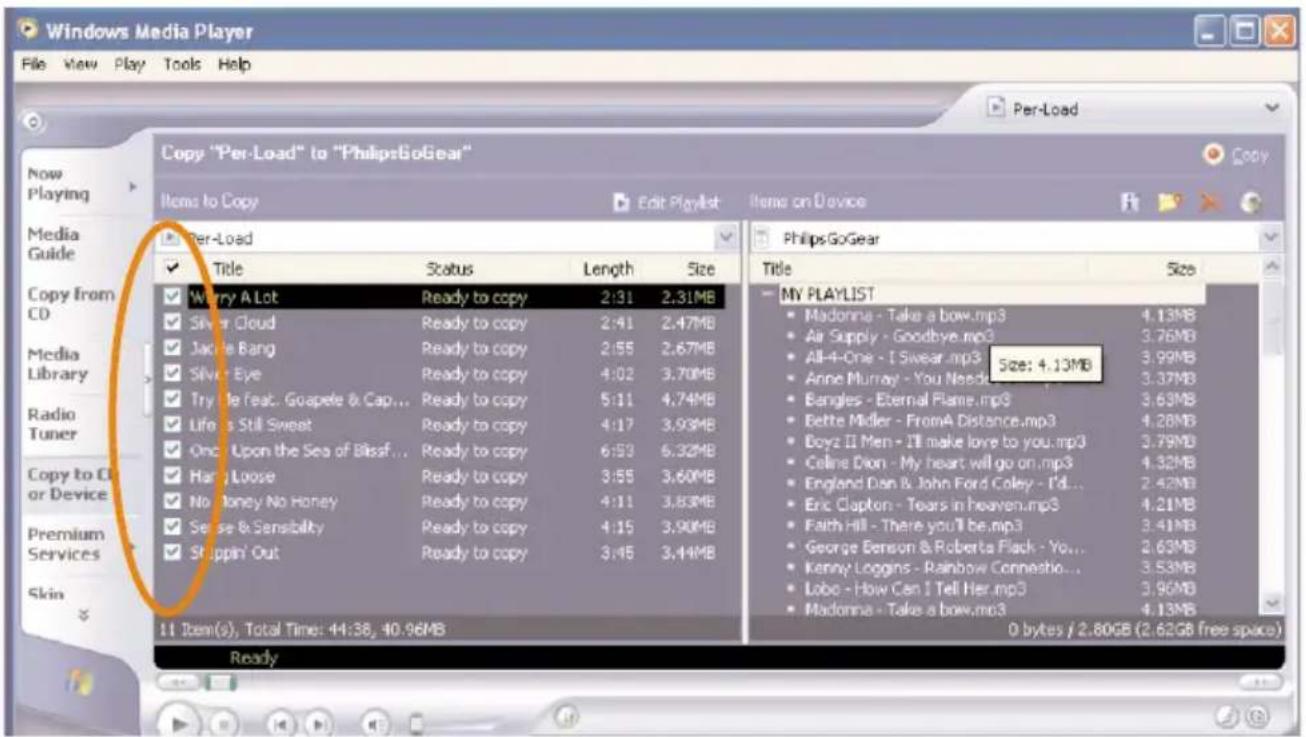 PHILIPS GoGear SA255 - Start Windows Media Player 9 - 4