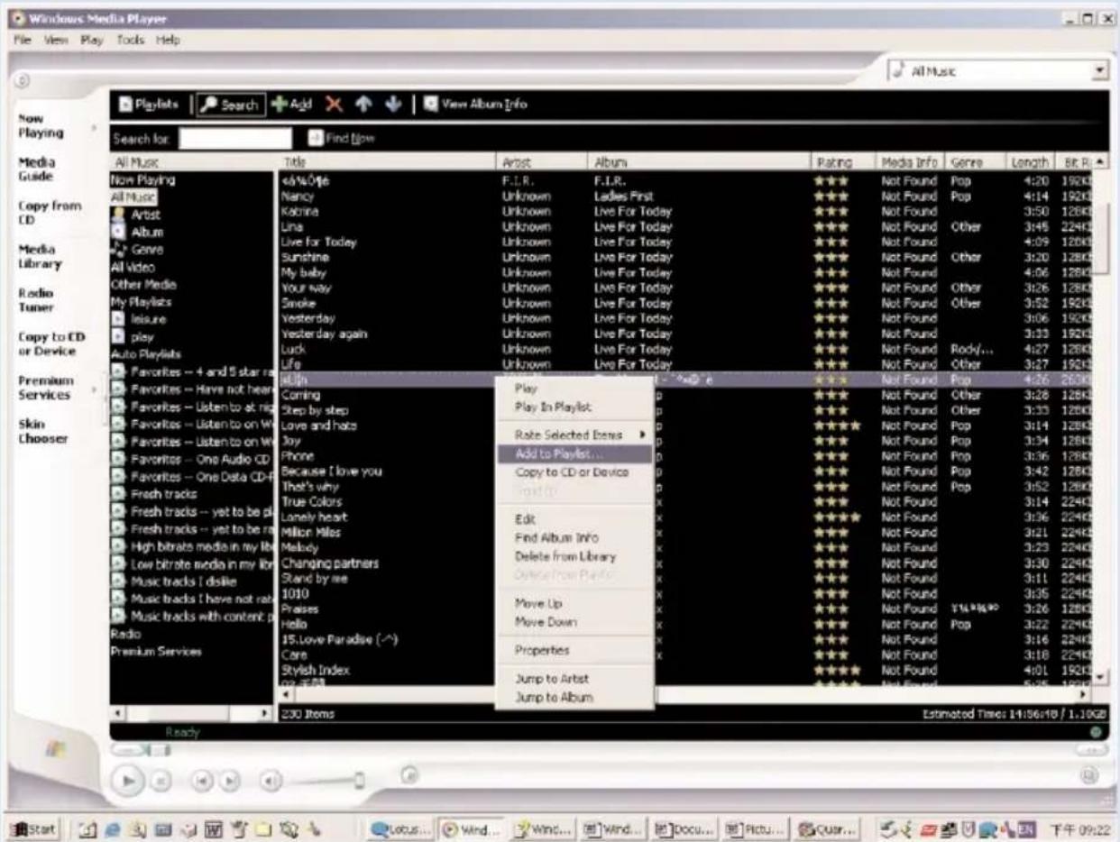 PHILIPS GoGear SA255 - Start Windows Media Player 9 - 6