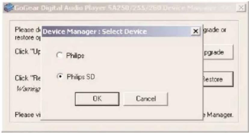 PHILIPS GoGear SA255 - ADVARSEL! - 1