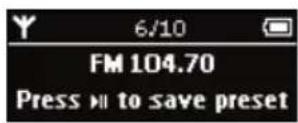 PHILIPS GoGear SA255 - Afspilning af en radiostation - 4