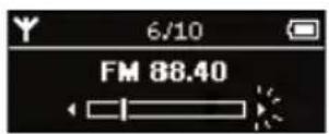 PHILIPS GoGear SA255 - Afspilning af en radiostation - 3
