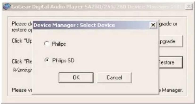 PHILIPS GoGear SA255 - ADVARSEL! - 1