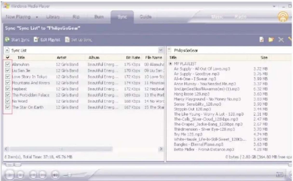 PHILIPS GoGear SA255 - Start Windows Media Player 10 - 3