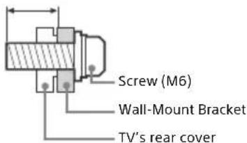 Screw (M6) Wall-Mount Bracket TV's rear cover