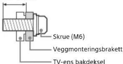 Skrue (M6) Veggmonteringsbrakett TV-ens bakdeksel