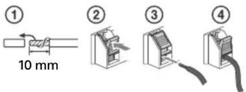① 10 mm ② ③ ④