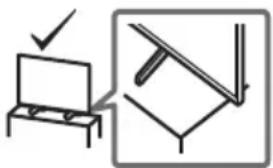 Diagram showing a screen setup with an arrow indicating direction and a separate view of a mechanical component.