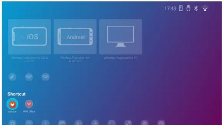 17:43 for iOS Wireless Projection for iOS & iOS Android™ Wireless Projection for PC Shortcut Aprode WPS Office