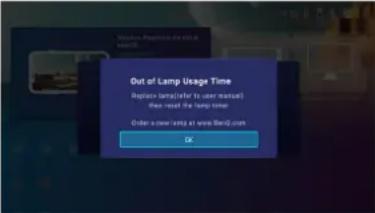 BENQ TK10 - Timing of replacing the lamp - 4