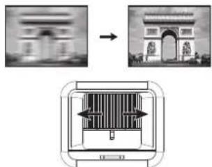 Diagram showing transformation from an image of the Aden Pyramid to a building with architectural details, including a barcode symbol inside.