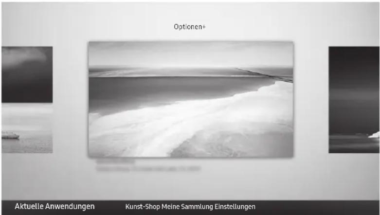 Optionen+ Aktuelle Anwendungen Kunst-Shop Meine Sammlung Einstellungen