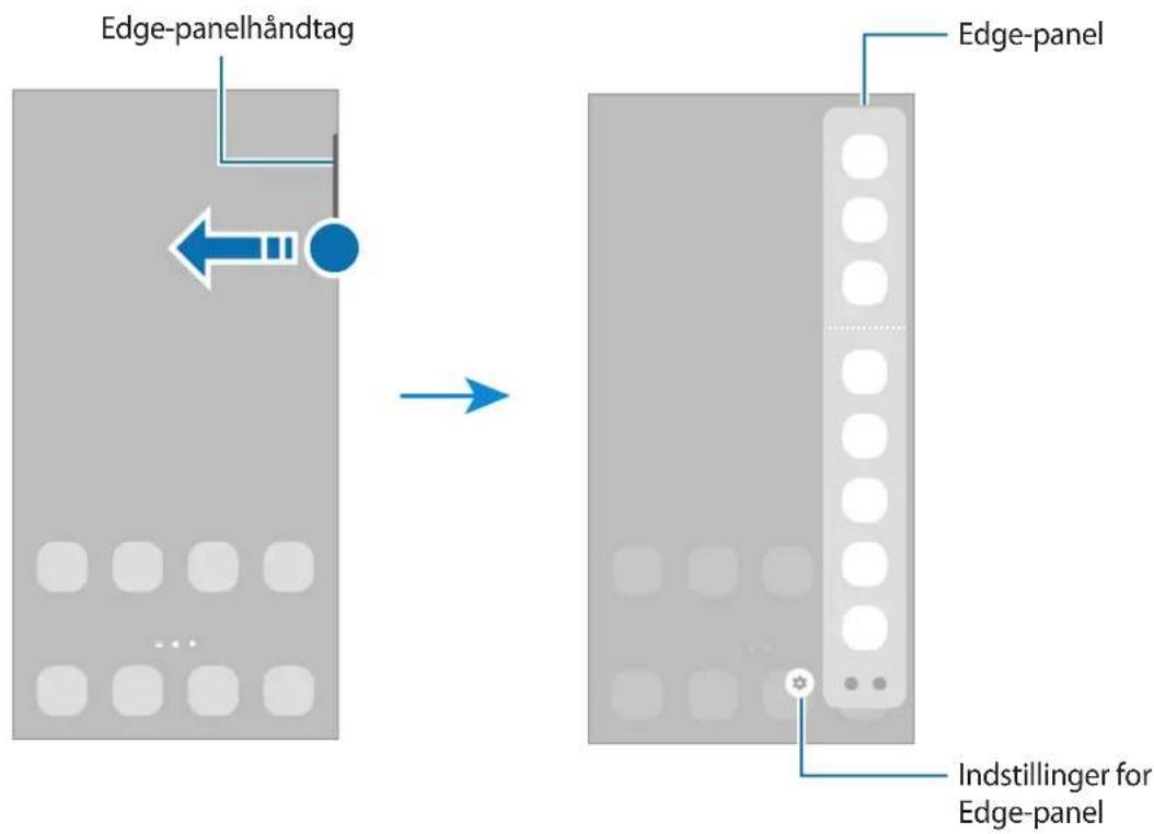 Edge-panelhåndtag Edge-panel Indstillinger for Edge-panel