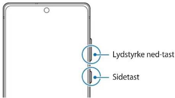 Lydstyrke ned-tast Sidetast